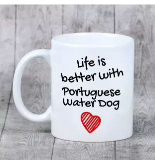 Portugalski pies dowodny kubek z psem life is better Art-Dog