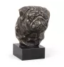 Carlin, Pug, Mops - Statue de chien, buste sur socle en pierre, sculpture, trophée pour exposition canine par la marque Art-Dog