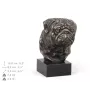 Mops, Pug, Carlin, Carlino, Doguillo - Hundestatue, Büste auf Steinsockel, Skulptur, Trophäe für Hundeausstellung der Marke Art-Dog
