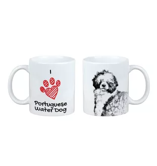 Portuguese Water Dog, Portie, PWD, Water Dog - cup with a dog, cute cup with graphics, a gift with your photo from the Art-Dog brand