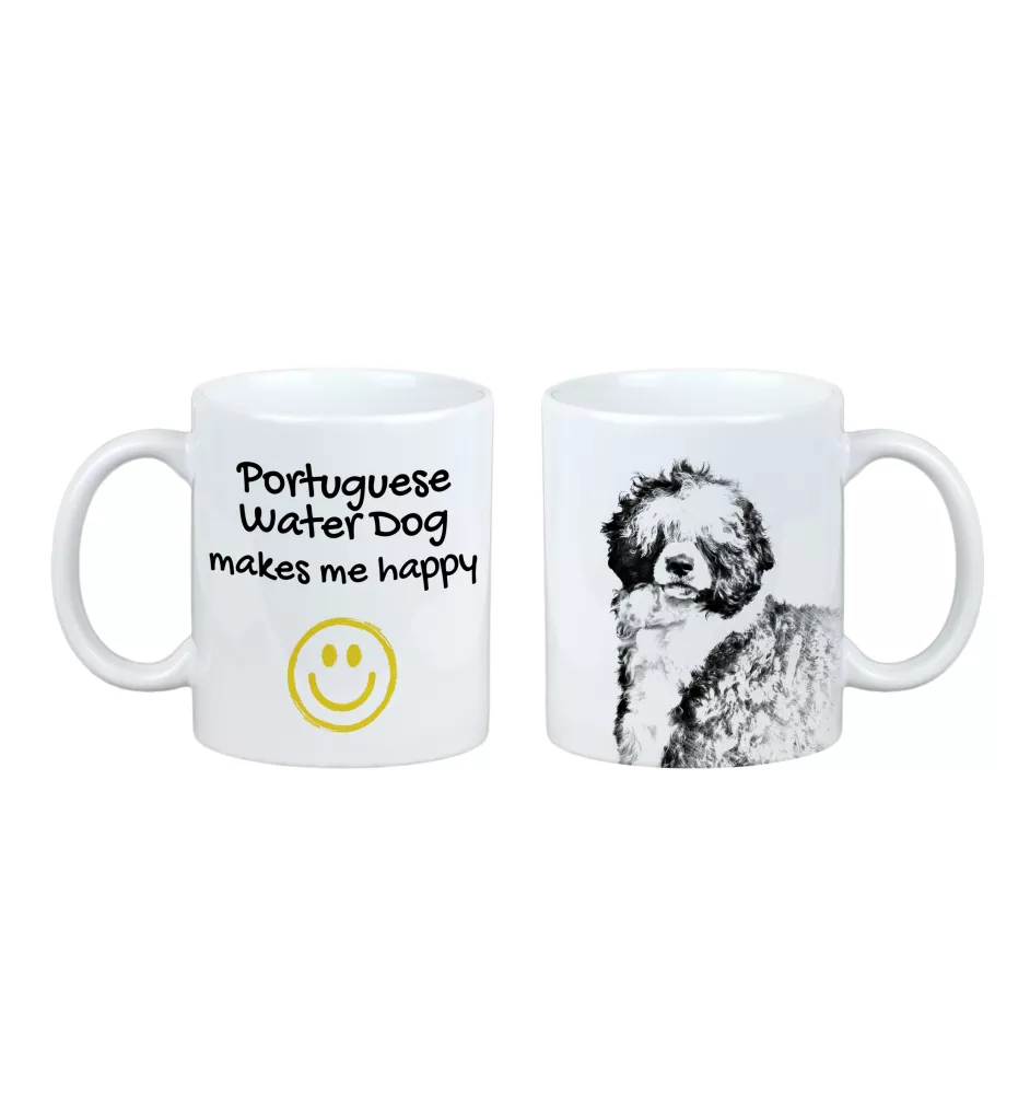 Portugiesischer Wasserhund - Tasse mit Hund, fröhliche Tasse für Hundeliebhaber, personalisiertes Geschenk der Marke Art-Dog