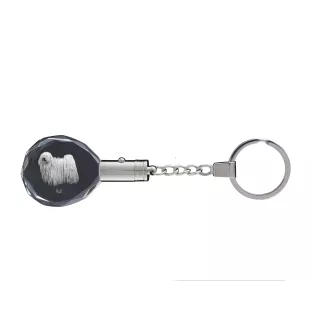 Puli, Puli Hongrois - pendentif avec une photo de chien, porte-clés en cristal dans une boîte cadeau, un cadeau unique par Art-Dog