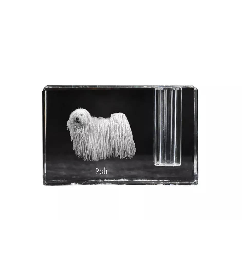 Puli penholder kryształowy z psem Art-Dog