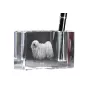 Puli - Stifthalter, Kristallorganizer mit Hundefoto, einzigartige Schreibtischdekoration der Marke Art-Dog