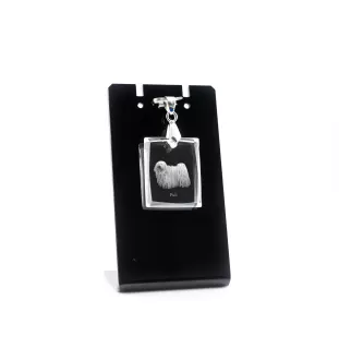 Puli, Hungarian Water Dog - Crystal dog pendant, photo necklace, unique jewellery by Art-Dog