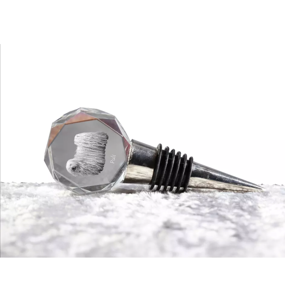 Puli stopper kryształowy  do wina z psem Art-Dog