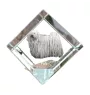 Puli, Puli Hongrois - un cube de cristal avec une photo, une photo de cheval dans le cristal, un presse-papiers cubique de la marque Art-Dog