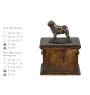 Mops, Pug, Carlin, Carlino, Doguillo eine Urne für die Asche des Hundes, eine Urne mit einer Statue, eine elegante Urne im klassischen Stil der Marke Art-Dog