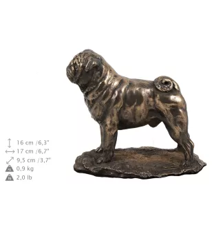 Mops, Pug, Carlin, Carlino, Doguillo I - Eine Urne für die Asche eines Hundes, eine Urne mit einer Statue, eine personalisierte Hundeurne von der Marke Art-Dog.
