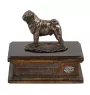 Carlin, Pug, Mops I - urne pour cendres de chien, urne personnalisée avec une statuette, urne en bois avec un chien de la marque Art-Dog