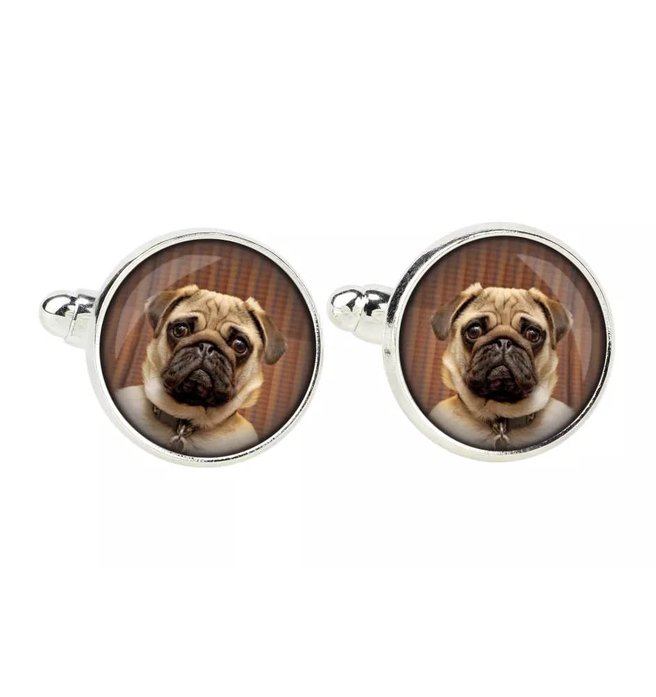 Mops, Pug, Carlin, Carlino, Doguillo - Manschettenknöpfe, Hemdverzierung, Hemdanhänger der Marke Art-Dog