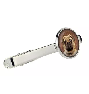Pug - tie clip in a box, stylish tie, personalized jewelry from the Art-Dog brand