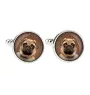 Carlin, Pug, Mops - Boutons de manchette dans une boîte, bijoux faits à la main, produit de la marque Art-Dog