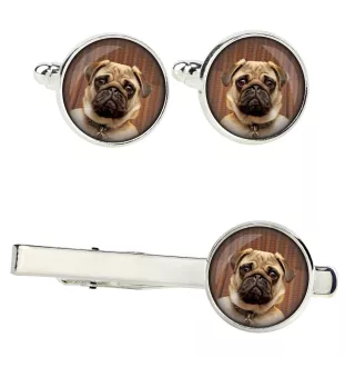 Mops, Pug zestaw spinek w pudełku ze zdjęciem Art-Dog