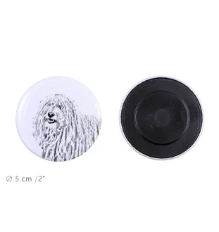 Puli, Hungarian Water Dog - magnet with a dog's pupil, exceptionally light, strong magnet, handmade product by the Art-Dog brand