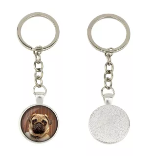 Pug - keychain in a box, own photo, keychain pendant from Art-Dog brand
