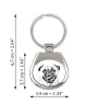 Mops, Pug, Carlin, Carlino, Doguillo - Schlüsselanhänger mit Hund, Anhänger mit Aufdruck, personalisierter Anhänger der Marke Art-Dog