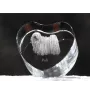 Puli - Hundebild im Kristall, Kristallherz, einzigartiger Bilderrahmen der Marke Art-Dog