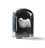 Puli, Hungarian Water Dog - crystal cube with a photo, photo of a dog in crystal, cubic paperweight from Art-Dog brand