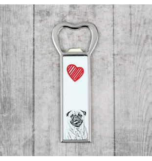 Carlin, Pug, Mops - ouvre-bouteille avec chien, ouvre-bouteille personnalisé pour réfrigérateur, cadeau unique pour homme de la marque Art-Dog