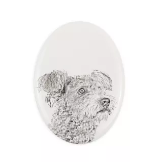 Pumi - une plaque commémorative avec une photo de chien, une plaque funéraire avec une impression, une plaque ovale personnalisée de la marque Art-Dog
