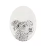 Pumi, Hungarian Pumi, Hungarian herding terrier - commemorative plaque with a photo of a dog, tombstone with a print, personalized oval plaque from the Art-Dog brand