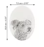 Pumi - une plaque commémorative avec une photo de chien, une plaque funéraire avec une impression, une plaque ovale personnalisée de la marque Art-Dog