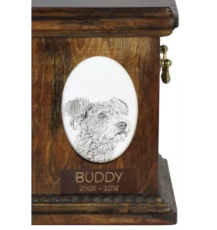 Pumi - Gedenktafel mit einem Foto eines Hundes, Grabplatte mit Druck, personalisierte ovale Platte der Marke Art-Dog