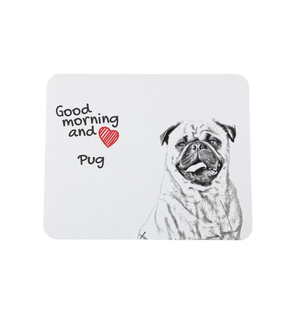 Carlin, Pug, Mops - tapis de souris personnalisé avec impression, tapis de souris personnalisé avec chien, accessoire unique pour employé de bureau de la marque Art-Dog