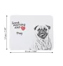 Pug - mouse pad with print, personalized dog-themed mouse pad, unique gadget for an office worker by Art-Dog brand
