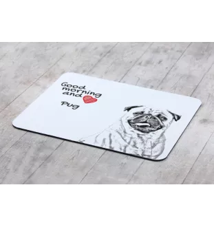 Pug - mouse pad with print, personalized dog-themed mouse pad, unique gadget for an office worker by Art-Dog brand