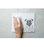 Carlin, Pug, Mops - tapis de souris personnalisé avec impression, tapis de souris personnalisé avec chien, accessoire unique pour employé de bureau de la marque Art-Dog