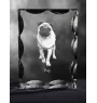 Carlin, Pug, Mops - cristal avec photo de chien, statuette en verre avec photo, cadre exceptionnel avec photo de la marque Art-Dog