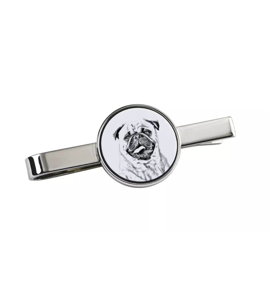 Mops, Pug, Carlin, Carlino, Doguillo - Krawattenklammer mit Hund, personalisierter Krawattenclip, einzigartiges Geschenk für Männer von der Marke Art-Dog