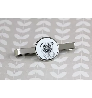 Mops, Pug, Carlin, Carlino, Doguillo - Krawattenklammer mit Hund, personalisierter Krawattenclip, einzigartiges Geschenk für Männer von der Marke Art-Dog