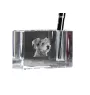 Pumi - Stifthalter, Kristallorganizer mit Hundefoto, einzigartige Schreibtischdekoration der Marke Art-Dog