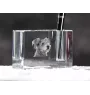Pumi, Hungarian Pumi, Hungarian herding terrier - Pen stand, crystal organiser with dog photo, unique desk decoration by Art-Dog brand