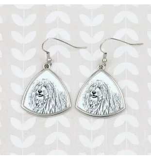Puli, Puli Hongrois - boucles d'oreilles avec chien, boucles d'oreilles pendantes avec photo, bijoux personnalisés avec impression de la marque Art-Dog