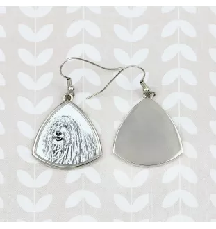Puli, Puli Hongrois - boucles d'oreilles avec chien, boucles d'oreilles pendantes avec photo, bijoux personnalisés avec impression de la marque Art-Dog