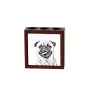 Pug - pen holder with a dog, desk organizer with a print, personalized desk decoration from the Art-Dog brand.