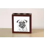 Carlin, Pug, Mops - porte-stylo avec chien, organiseur de bureau avec impression, décoration de bureau personnalisée de la marque Art-Dog
