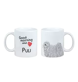 Puli kubek z psem good morning Art-Dog