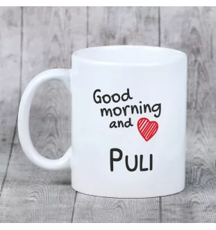 Puli kubek z psem good morning Art-Dog