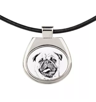 Mops, Pug, Carlin, Carlino, Doguillo - Halskette mit Hund, personalisierter Anhänger mit Foto, einzigartige Halskette für Frauen und Männer von der Marke Art-Dog