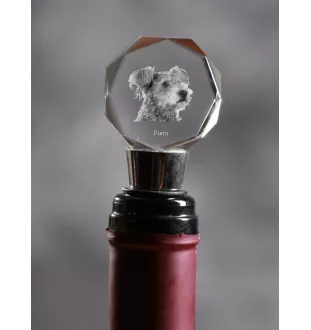 Pumi, Hungarian Pumi, Hungarian herding terrier - Bottle stopper, crystal wine stopper with photo, personalised gift for bartender by Art-Dog brand