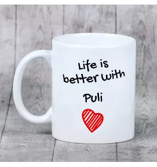 Puli, Hungarian Water Dog - cup with a dog, cup with a photo, personalized gift from the Art-Dog brand
