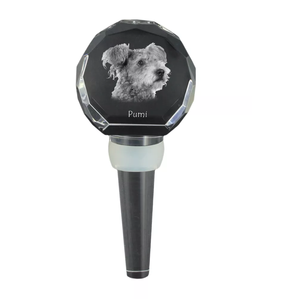 Pumi - Bouchon de bouteille en cristal, bouchon de vin unique avec photo, cadeau personnalisé pour sommelier par la marque Art-Dog