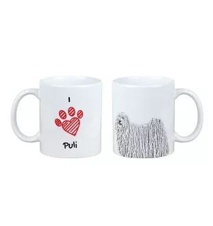 Puli kubek z psem I love Art-Dog