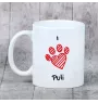 Puli, Puli Hongrois - tasse avec chien, une tasse adorable avec une illustration, un cadeau avec votre photo de la marque Art-Dog
