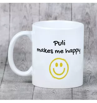 Puli kubek z psem Makes me happy Art-Dog
